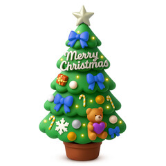 クリスマスツリー イラスト 3D