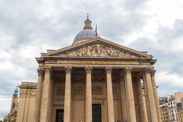Obraz premium Facade of the Pantheon building in Paris, France