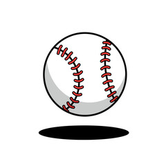 baseball, icon, illustration, clipart, ball, sports, game, pitch, league, red, stitching, round, minimal, cartoon, vector, graphic, symbol, team, white, flat, outline, simple, clean, classic, strike, 