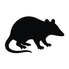 Fototapeta premium opossum animal silhouette vector graphic illustration icon isolated