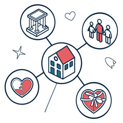 Family connections illustration network