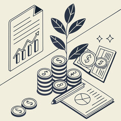 Financial growth illustration
