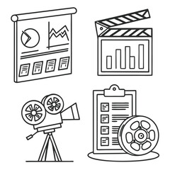 Film production and presentation icons