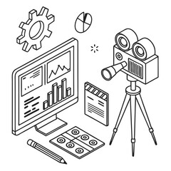 Film production data analysis graphic design