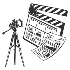 Film production data analysis illustration
