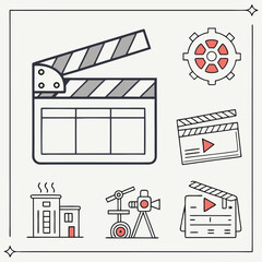 Film production elements illustration