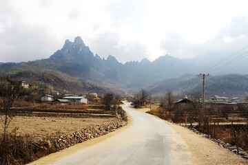 road and mountain