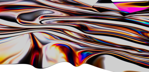 Colorful abstract holographic background with liquid wave patterns and rainbow sheen. Modern fluid texture with light reflections and elegant sh