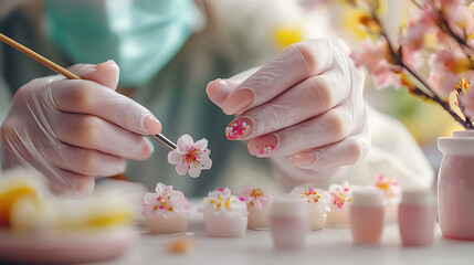 woman hands with manicure