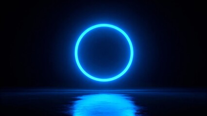 Obraz premium A glowing blue neo