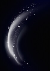 Winter Wind Swirls Waves Snow  on transparent background