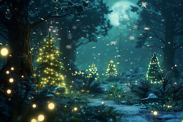 christmas tree in the night