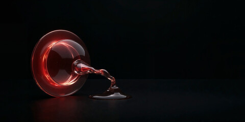 Abstract futuristic light sculpture on black background, with lots of room for text