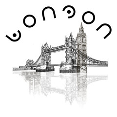 vector illustration of london landmarks