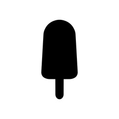 Chocolate popsicle silhouette vector flat illustration design.