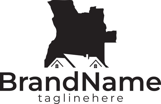 Design logo maps mangolia real estate suitable for business building element vector