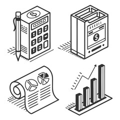 Fototapeta premium Isometric business graphics design