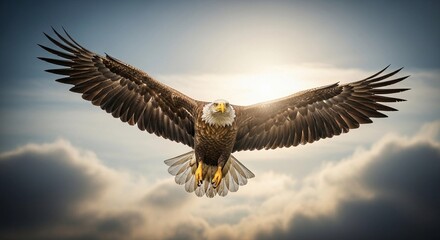 An eagle flying in the sky like a hungry Eagle