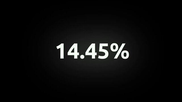 1 to 100% Percentage Loading Video in Black
