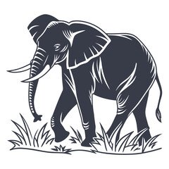 Fototapeta premium Majestic elephant walking in the savannah