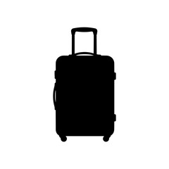 Modern suitcase silhouette vector flat illustration design.