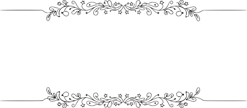Modern Minimalist Aesthetic linear frames, stars and elements
