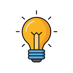 Light bulb idea icon vector illustration