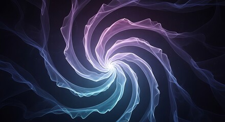 Hypnotic Swirling Galaxy Effect with Cosmic Dust and Light Particles Forming an Abstract Spiral Vortex