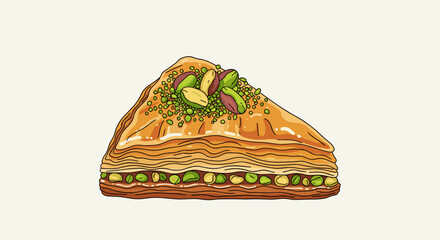 Delicious Layered Pastry with Nuts and Syrup