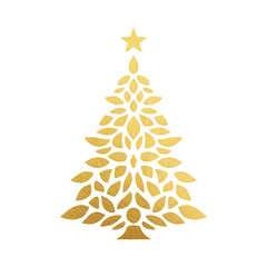 golden christmas tree