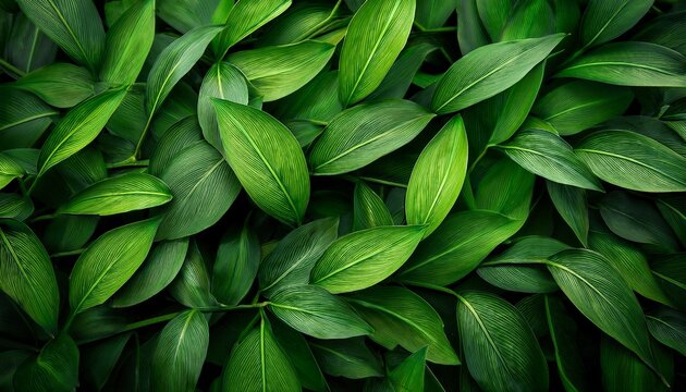 green leaves close up
