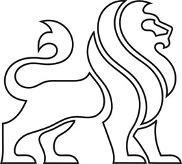 Powerful lion face outline logo vector, ideal for wildlife logos, bold corporate branding, and stylish sports designs.