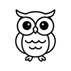 vector line icon happy owl on a white background
Vector animal character emotion, including joy and sadness
