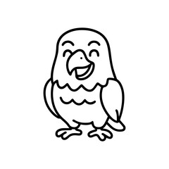 vector line icon happy eagle on a white background
Vector animal character emotion, including joy and sadness