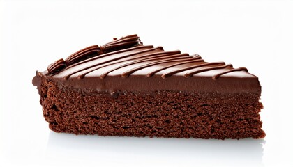 chocolate cake isolated on white background