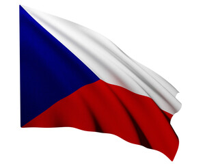 Realistic 3D Rendering Waving National Flag