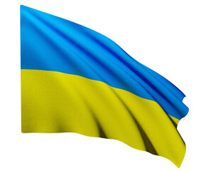 Realistic 3D Rendering Waving National Flag