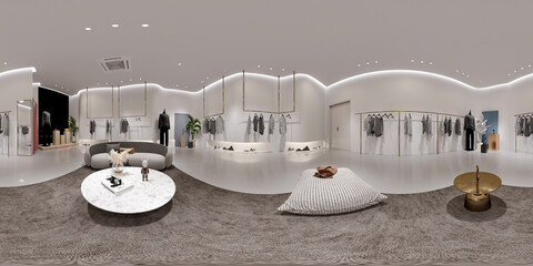 360 degree view fashion shop, cloth store