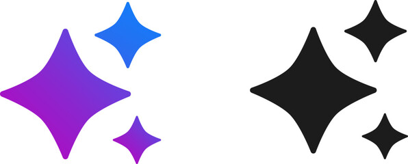 bright star artificial intelligence concept with gradients and solid colors