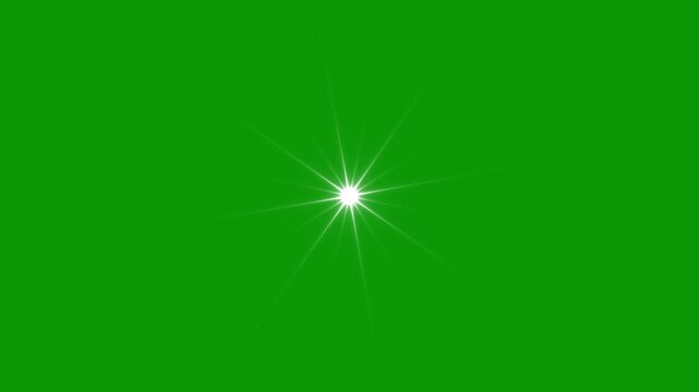 sparkling star animation, Single shining white star, looped shimmering light effect, Twinkle star glitter sparkle, blinking light effect on transparent background, green screen background 4k video