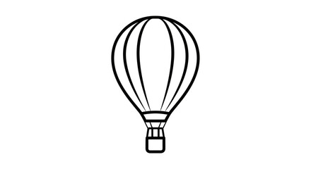 Obraz premium Vector art of hot air balloon icon, simple and clean design