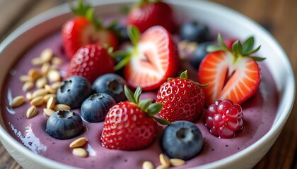 strawberries and blueberries