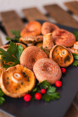 mushrooms, saffron milk cap, wild mushrooms, forest food, edible mushrooms, fresh mushrooms, mushroom closeup, gourmet food, natural food, seasonal food, autumn food, fall harvest, organic food, healt