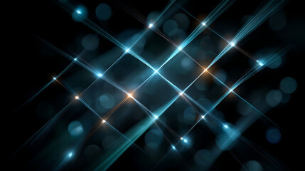 Dynamic luminous blue light grid creating futuristic abstract technology network. An energetic and modern connection pattern for background