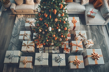 christmas tree and gifts