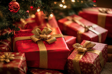 christmas tree and gifts