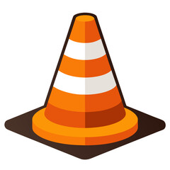 new style traffic cone vector icon on white background