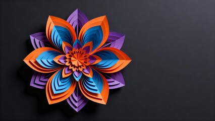 Obraz premium Colorful paper flower art