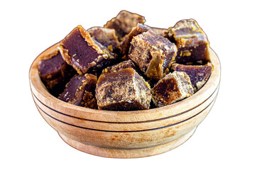 Rapadura, typical sweet from Brazil, on an isolated white background