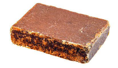 Rapadura, typical sweet from Brazil, on an isolated white background
